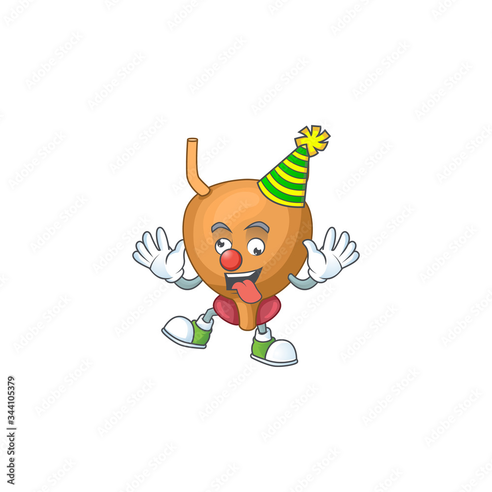 Amusing Clown bladder cartoon character mascot style