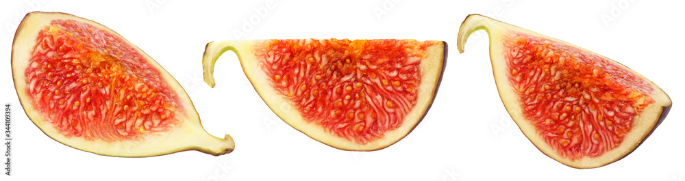 slice of fig isolated on white. Clipping Path slice of fig isolated on white. Clipping Path