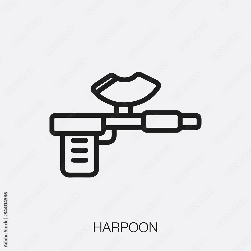 harpoon gun icon vector sign symbol harpoon gun icon vector sign symbol