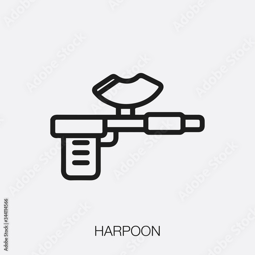 harpoon gun icon vector sign symbol