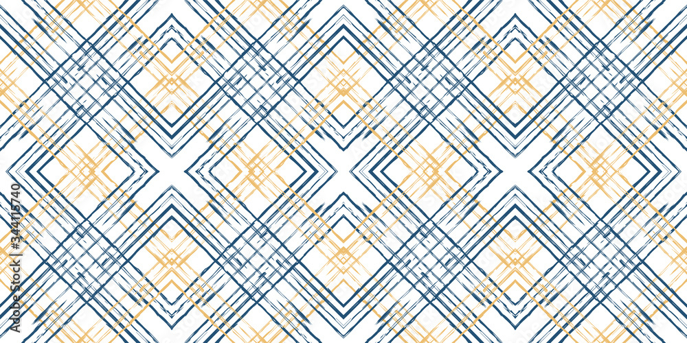 Beige and Blue Cage Fabric Vector Seamless Beige and Blue Cage Fabric Vector Seamless