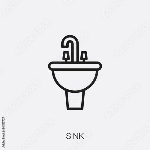 sink icon vector sign symbol