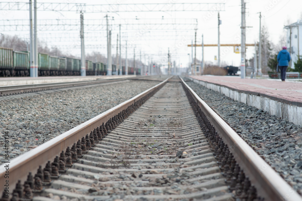 beautiful railway stretching into the distance