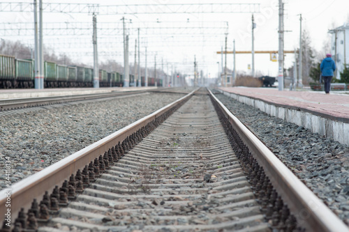 beautiful railway stretching into the distance