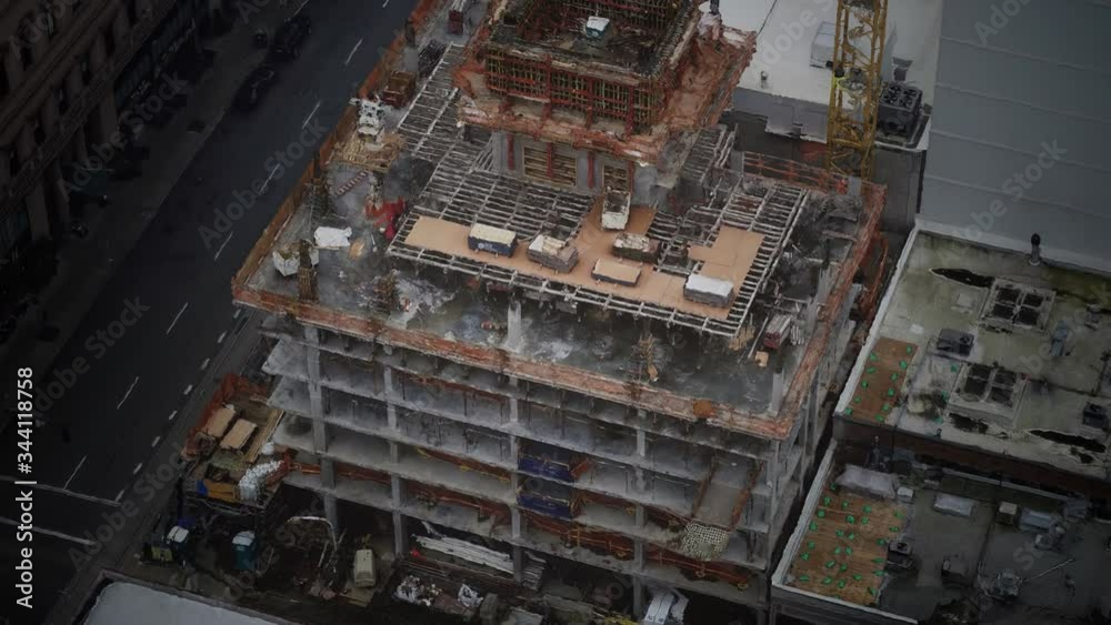 Construction site shot from above Construction site shot from above