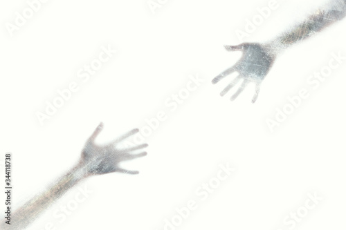 alien contact hands multiple exposure