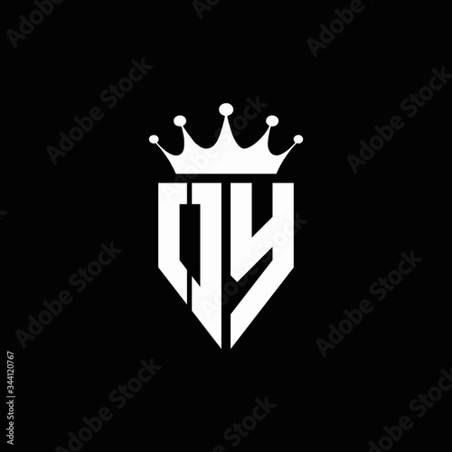 OY logo monogram emblem style with crown shape design template