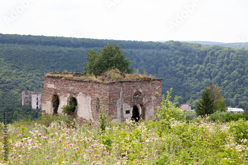 The ruins of an old abandoned castle, church