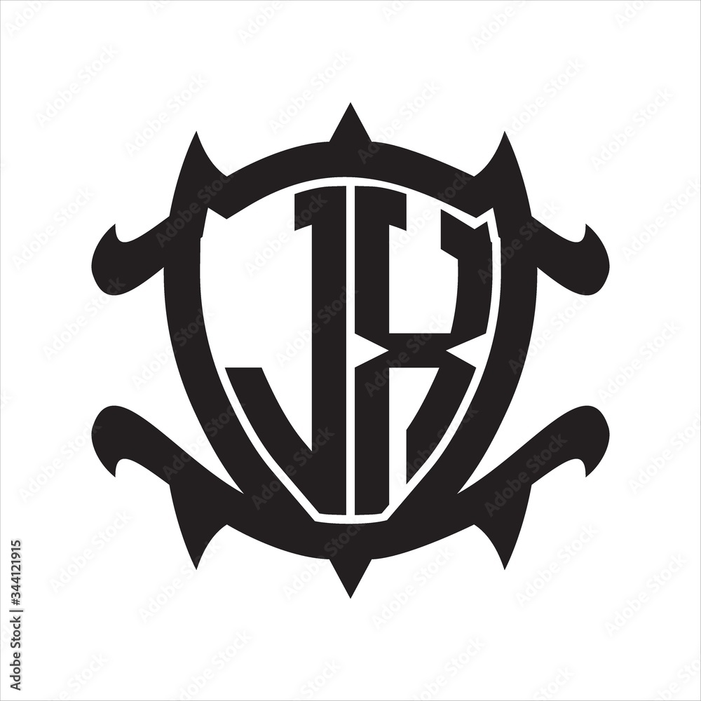 JX Logo monogram isolated with frame shield shape design template JX Logo monogram isolated with frame shield shape design template