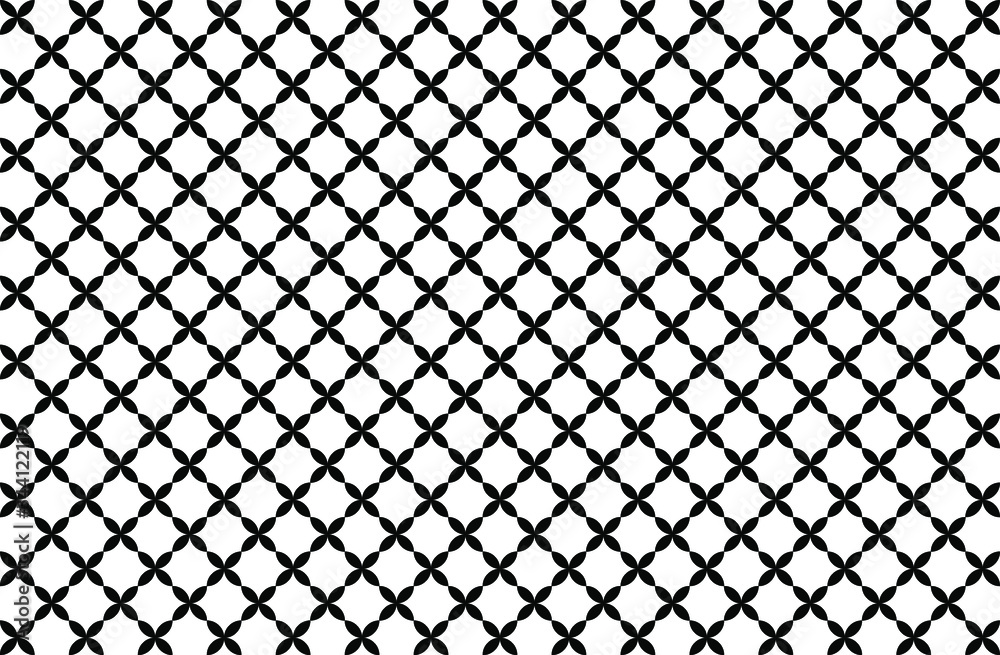 Fototapeta premium Vector illustration, abstract halftone backdrop in white and black tones in pop art style, geometric monochrome background 