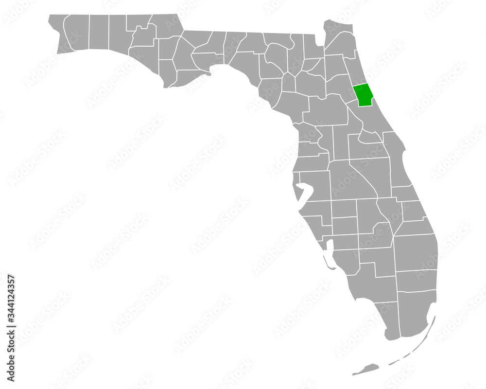 Fototapeta Karte von Flagler in Florida