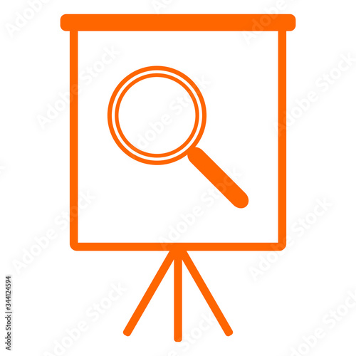 Lupe und Flipchart
