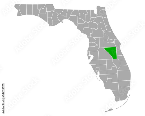 Karte von Osceola in Florida
