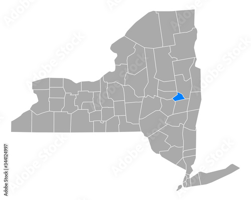 Karte von Schenectady in New York