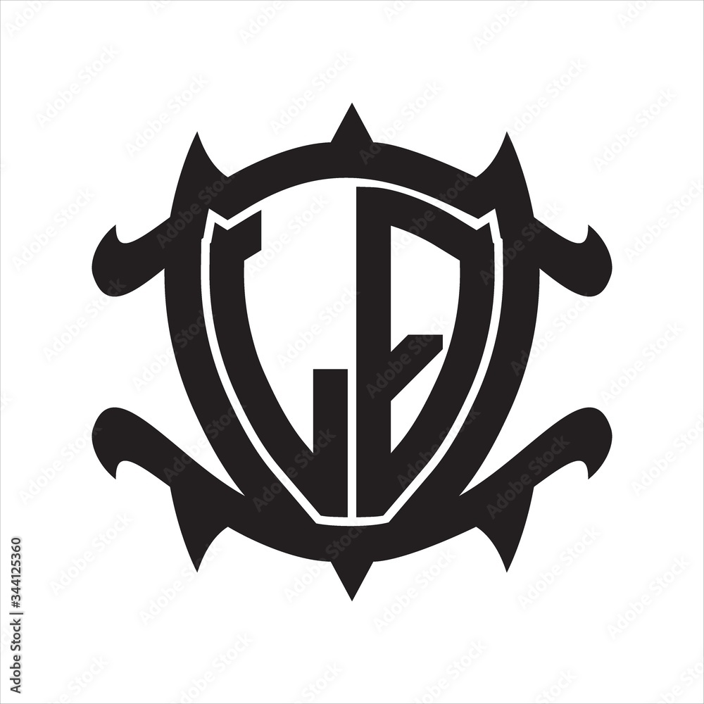 LQ Logo monogram isolated with frame shield shape design template LQ Logo monogram isolated with frame shield shape design template