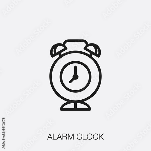 alarm clock icon vector sign symbol