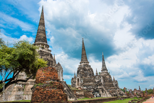 Wat Phra Si Sanphet Is the former royal temple of the ancient palace Located at Tambon Pratu Chai Phra Nakhon Si Ayutthaya District Phra Nakhon Si Ayutthaya Province, Thailand