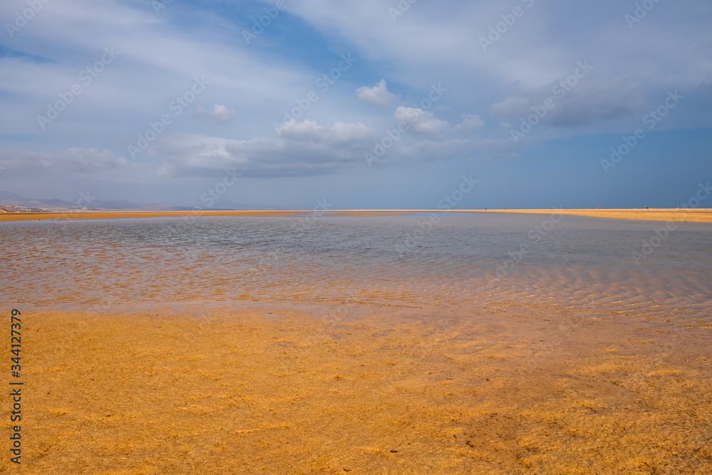 Sotavento Beach in Fuerteventura, Canary Islands, Spain in october 2019