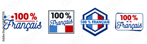 100 % français - Logo / Label / autocollant