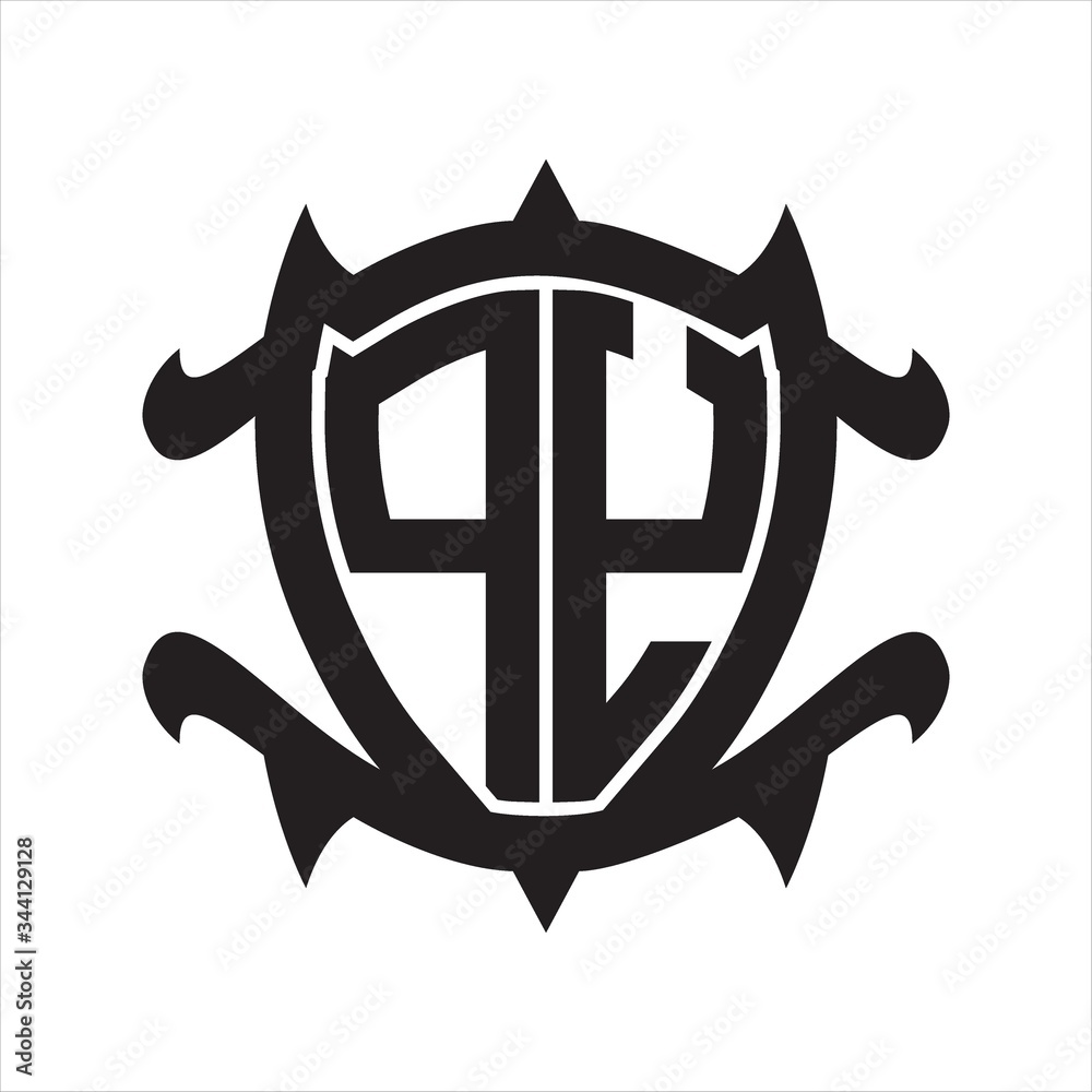 PY Logo monogram isolated with frame shield shape design template PY Logo monogram isolated with frame shield shape design template
