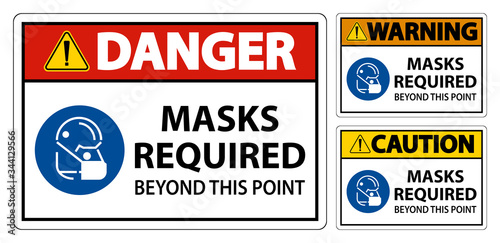 Symbol Masks Required Beyond This Point Sign