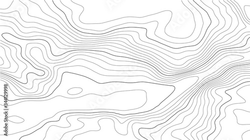 Contour topographic map. Geographic grid map background. Vector illustration.