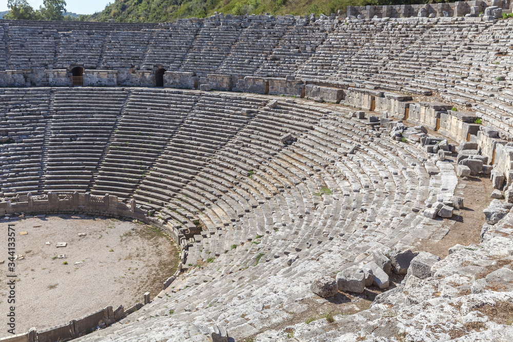 ruins of Ancient Greek theatre, Perge, Antalya, Turkey. ruins of Ancient Greek theatre, Perge, Antalya, Turkey.