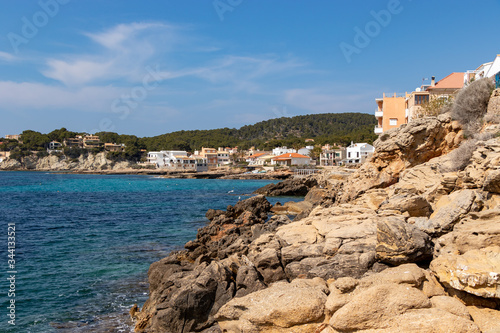 Fototapeta Naklejka Na Ścianę i Meble -  Spain Majorca, beautiful beach of Sant Elm, Mediterranean Sea, Balearic Islands