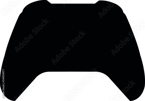 silhouette gamepad on white background