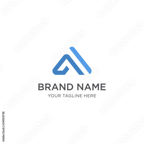 Letter A logo template vector