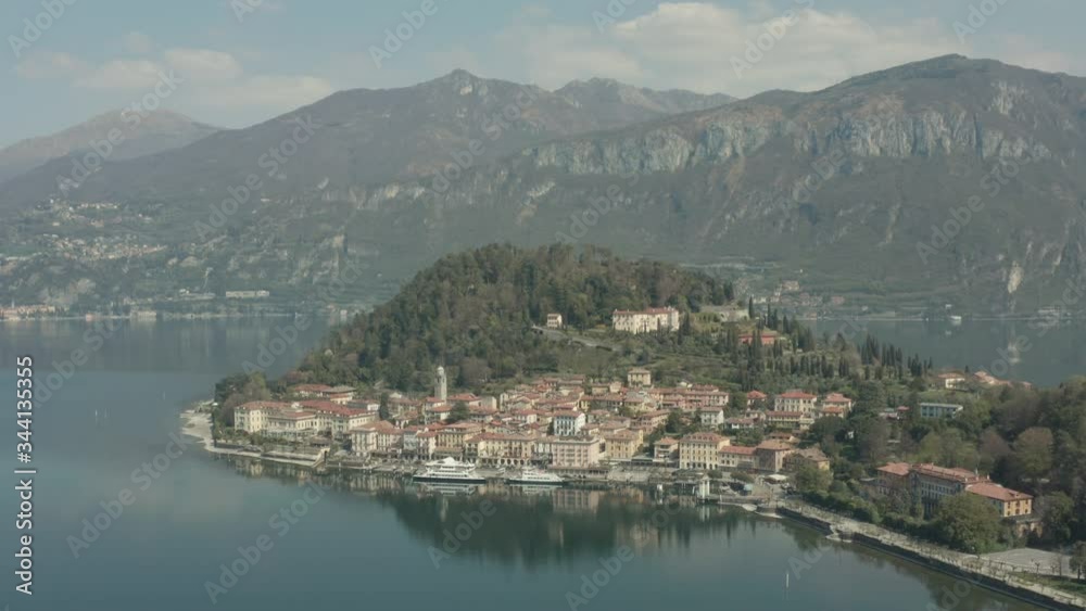 Drone View of Bellagio, Lake Como, in Italy Drone View of Bellagio, Lake Como, in Italy