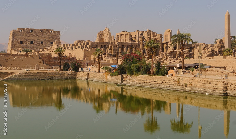 Temples of Karnak, view from Sacred Lake