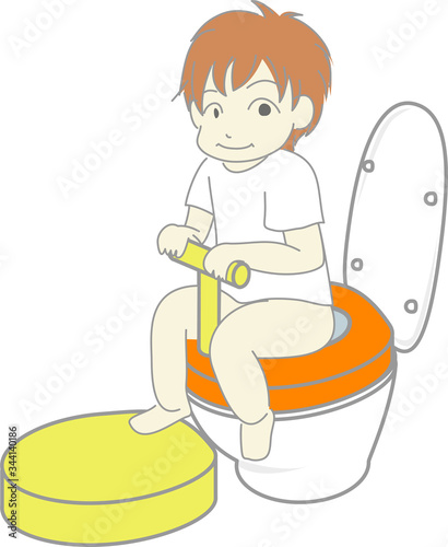 トイレと踏み台付きおまる・補助便座