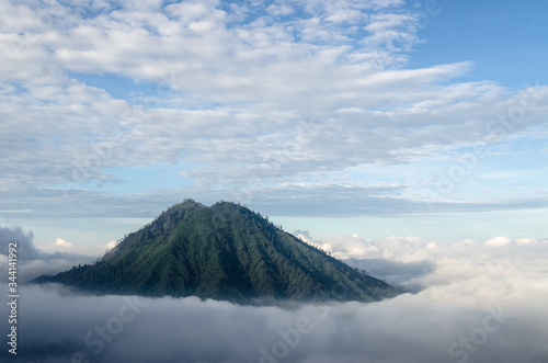 view from one volcano to the wonderful volcanic scenery