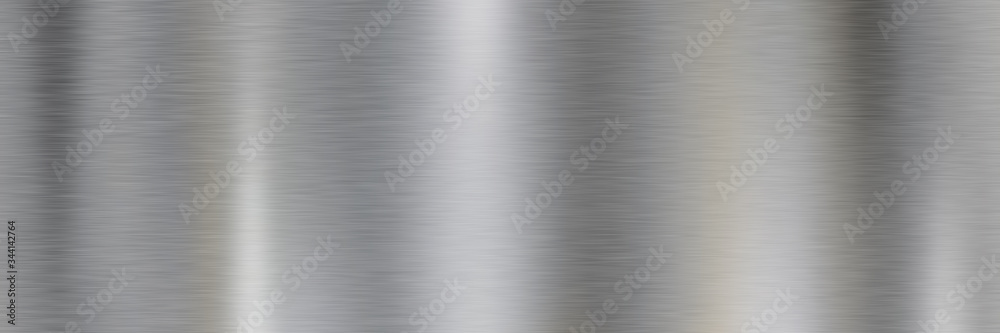 Silver brushed metal surface - obrazy, fototapety, plakaty 