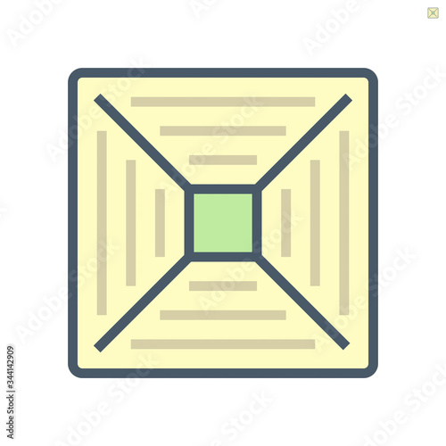 Air conditioner grill vector icon, 64x64 perfect pixel and editable stroke.