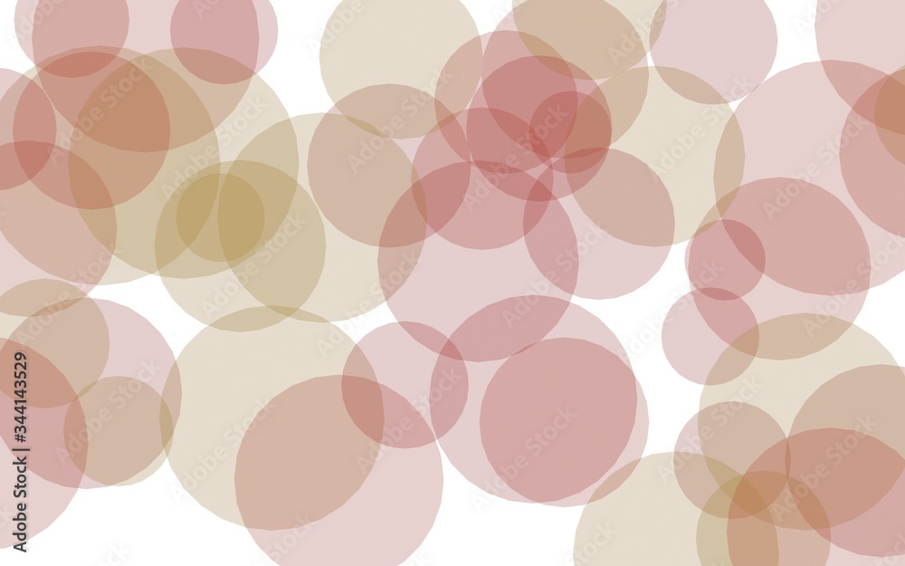 Multicolored translucent circles on a white background. Yellow tones. 3D illustration Multicolored translucent circles on a white background. Yellow tones. 3D illustration