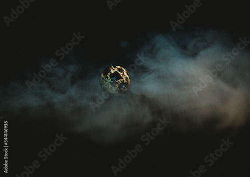 egg  on a dark background