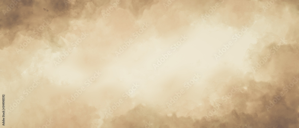 Brown abstract watercolor background with space for text or image