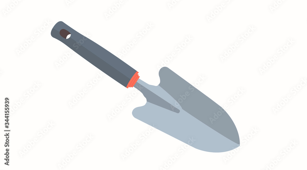 Vector Isolated Illustration of a Small Garden Shovel Vector Isolated Illustration of a Small Garden Shovel