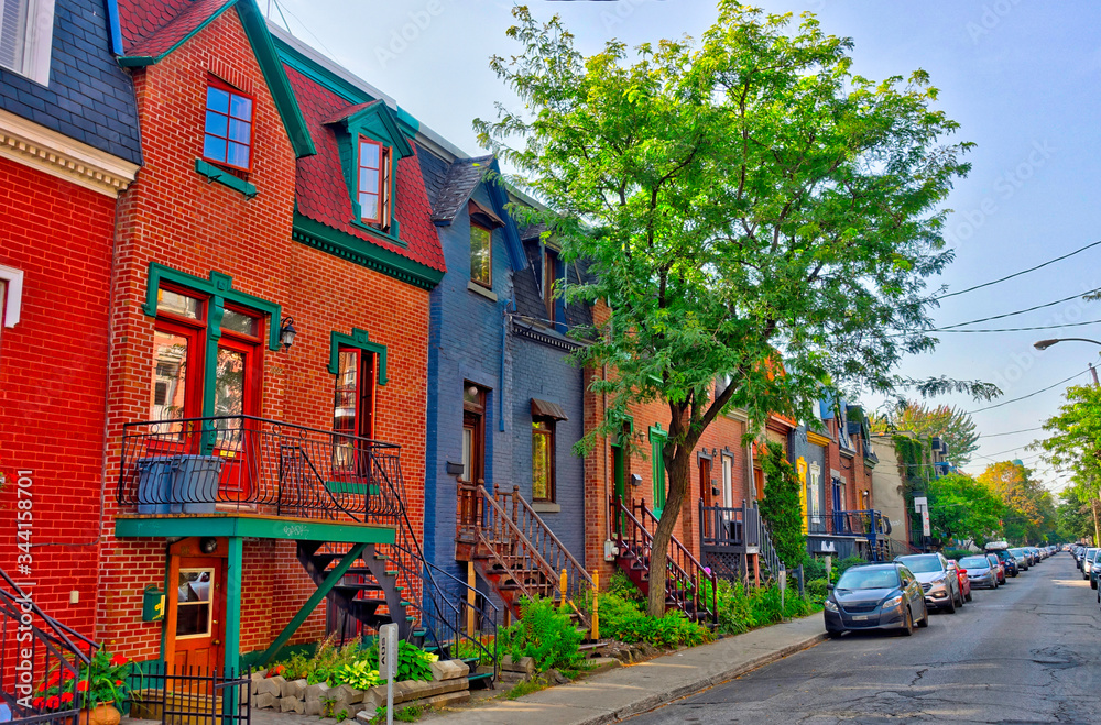 Plateau Mont-Royal district in Montreal, Canada