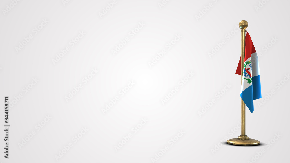 Alagoas realistic 3D flag illustration on golden flagpole. Alagoas realistic 3D flag illustration on golden flagpole.