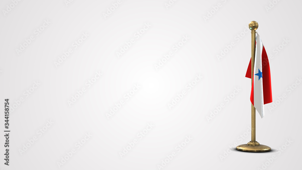 Para realistic 3D flag illustration on golden flagpole. Para realistic 3D flag illustration on golden flagpole.