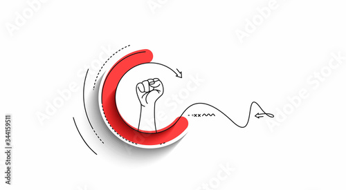 International Youth day abstract poster,  Line art vector illustration.