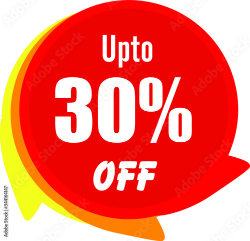 Free Download Up to 30% off. Red discount label - GFXLoad