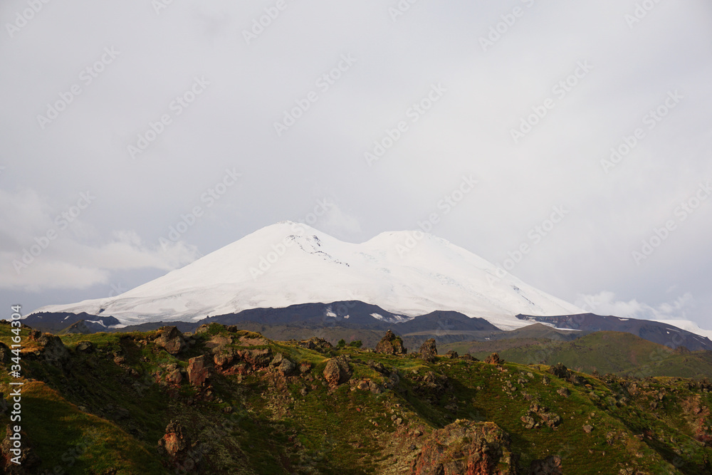 Mount Elbrus, Kabardino-Balkaria, view to the north Mount Elbrus, Kabardino-Balkaria, view to the north