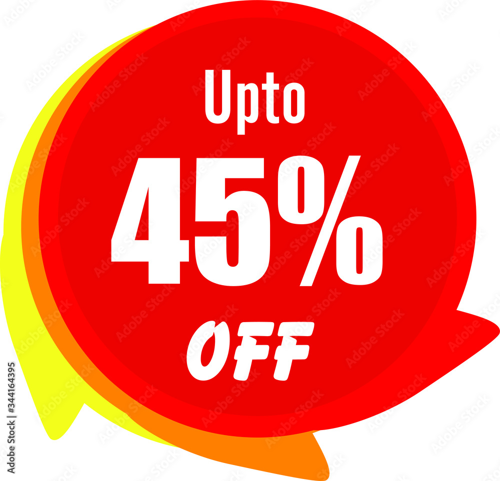 Up to 45% off. Red discount label Up to 45% off. Red discount label