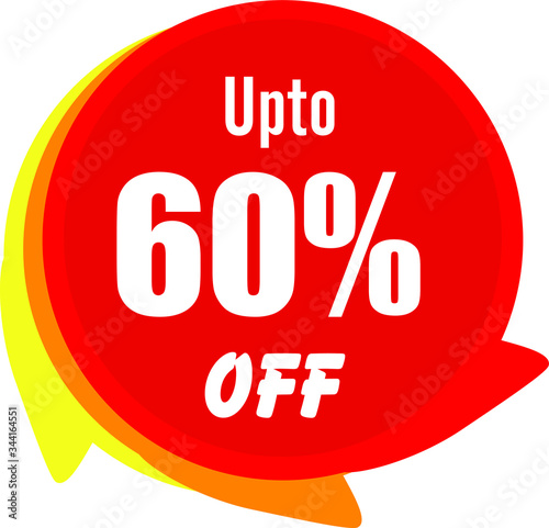 Free Download Up to 60% off. Red discount label - GFXLoad
