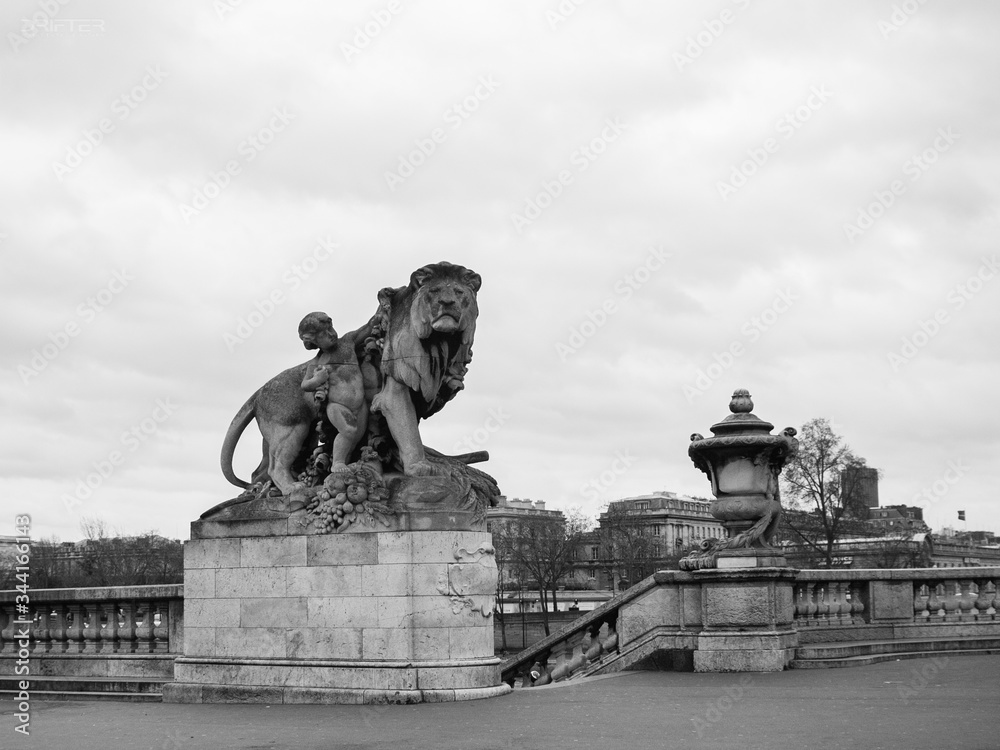 Lion in central Paris