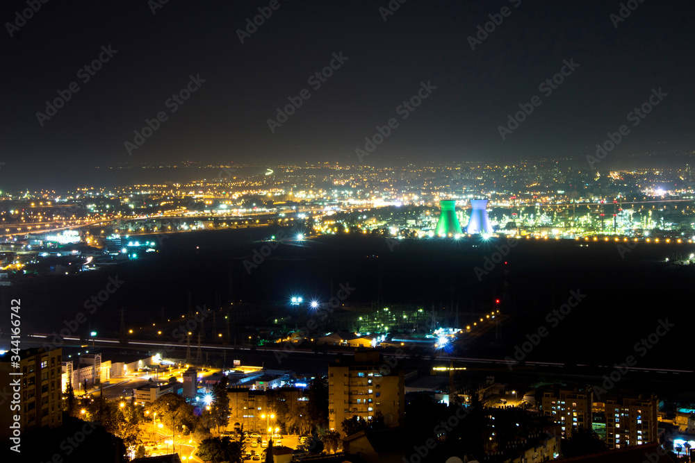 Night view of Haifa. City Lights Night view of Haifa. City Lights